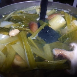 小松菜と豆腐のスープ